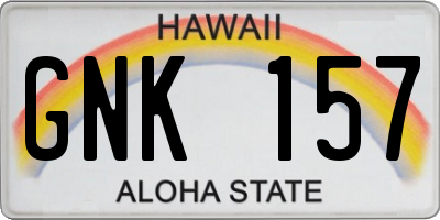 HI license plate GNK157