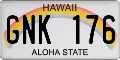 HI license plate GNK176