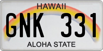 HI license plate GNK331