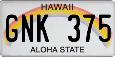 HI license plate GNK375