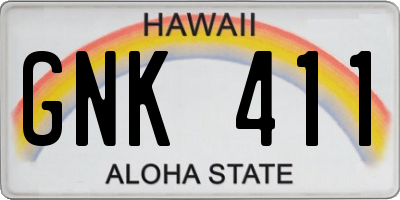 HI license plate GNK411