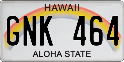 HI license plate GNK464
