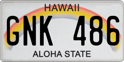 HI license plate GNK486