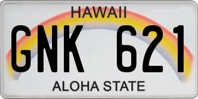 HI license plate GNK621