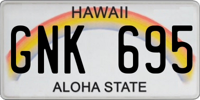 HI license plate GNK695