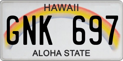 HI license plate GNK697