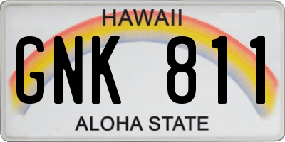 HI license plate GNK811