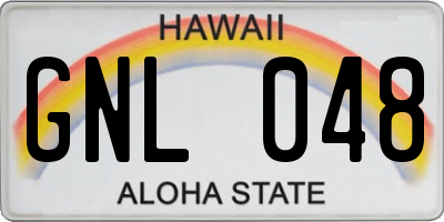 HI license plate GNL048