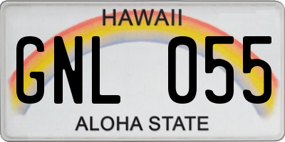 HI license plate GNL055