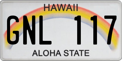 HI license plate GNL117