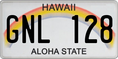 HI license plate GNL128