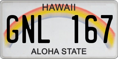 HI license plate GNL167