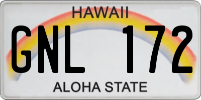 HI license plate GNL172