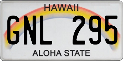 HI license plate GNL295