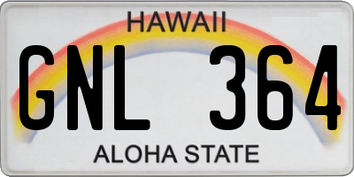 HI license plate GNL364