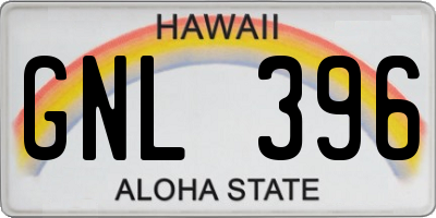 HI license plate GNL396