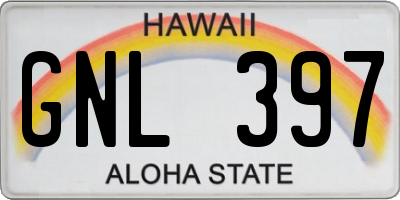 HI license plate GNL397