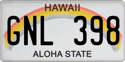 HI license plate GNL398