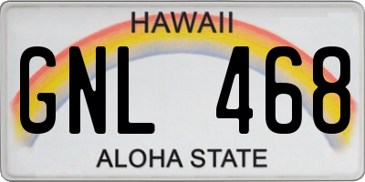 HI license plate GNL468