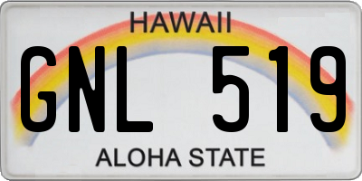 HI license plate GNL519