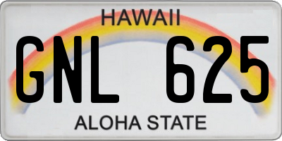 HI license plate GNL625
