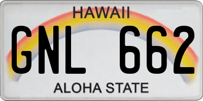 HI license plate GNL662