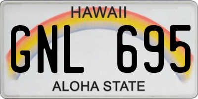 HI license plate GNL695
