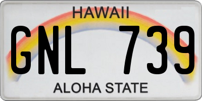 HI license plate GNL739
