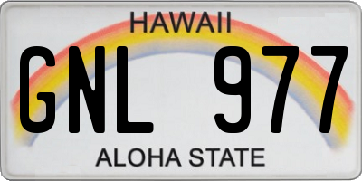 HI license plate GNL977