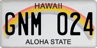 HI license plate GNM024
