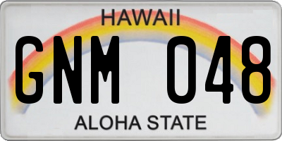 HI license plate GNM048