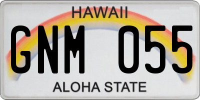 HI license plate GNM055