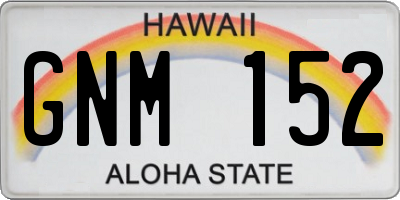 HI license plate GNM152