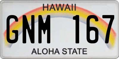HI license plate GNM167
