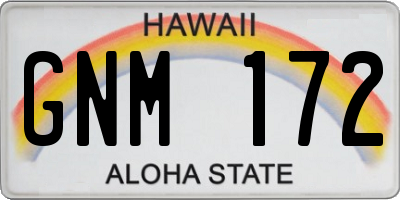 HI license plate GNM172