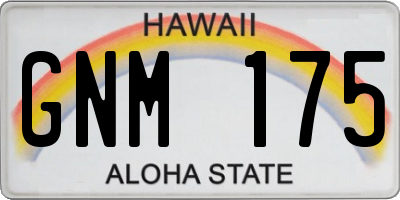 HI license plate GNM175