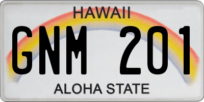 HI license plate GNM201