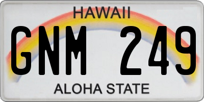HI license plate GNM249