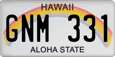 HI license plate GNM331