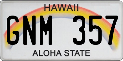 HI license plate GNM357