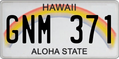 HI license plate GNM371