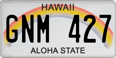 HI license plate GNM427