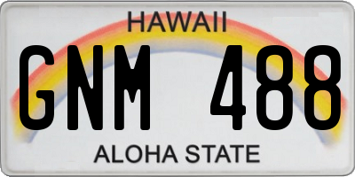 HI license plate GNM488