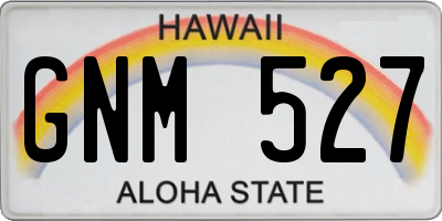 HI license plate GNM527