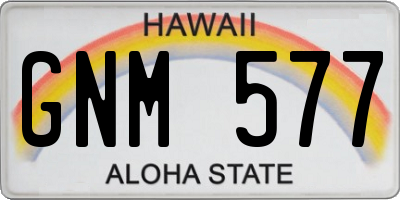 HI license plate GNM577