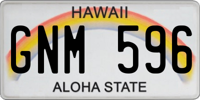 HI license plate GNM596