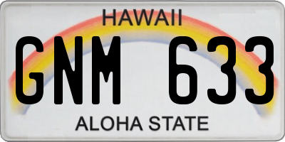 HI license plate GNM633