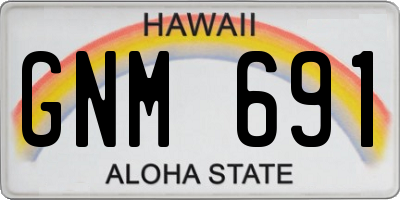 HI license plate GNM691