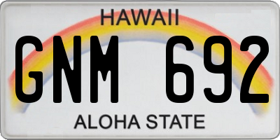 HI license plate GNM692