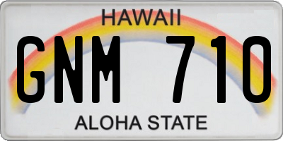 HI license plate GNM710